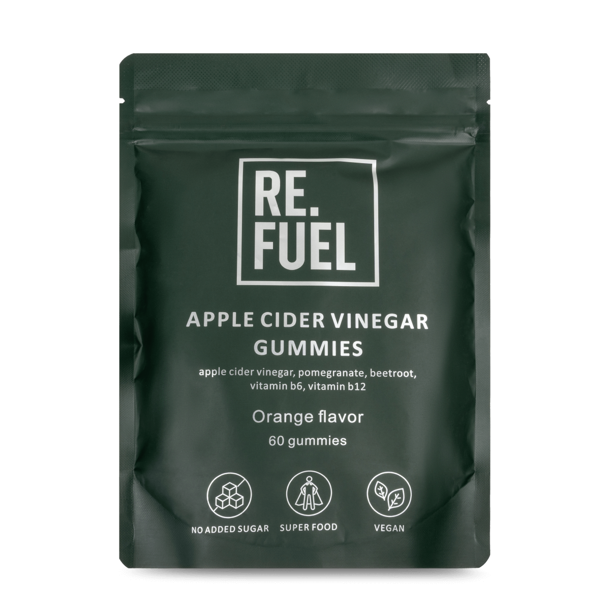 apple cider vinegar gummies vitamine B 60 stuks voorkant zak