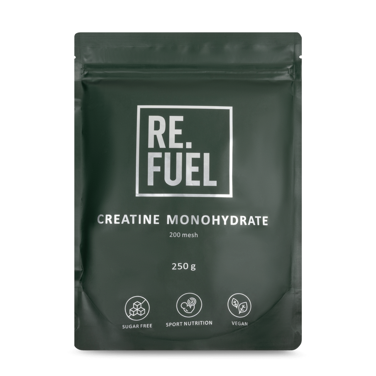 creatine monohydrate 200 mesh poeder voorkant zak